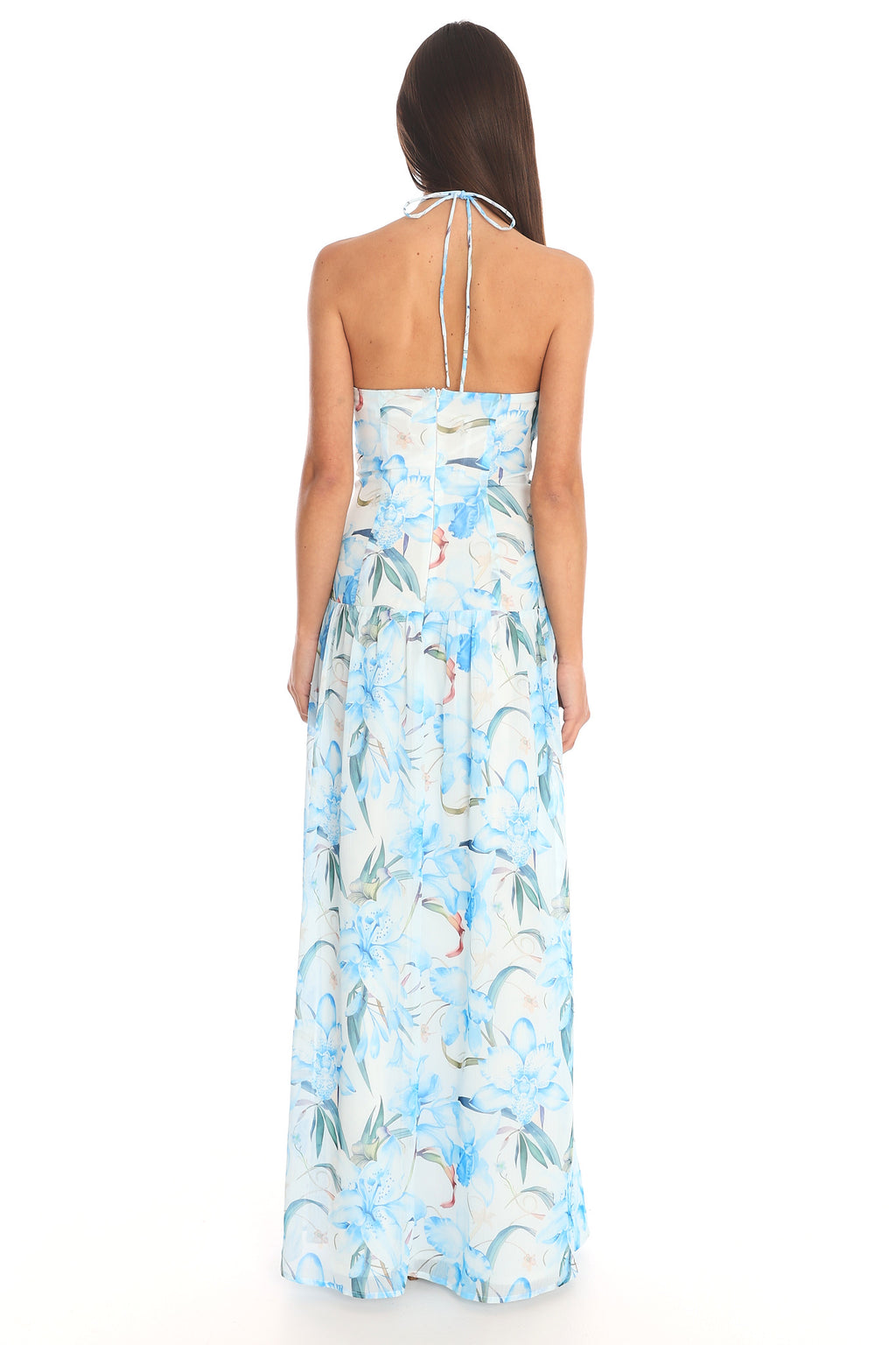 Mercer Halter Maxi Dress Blue