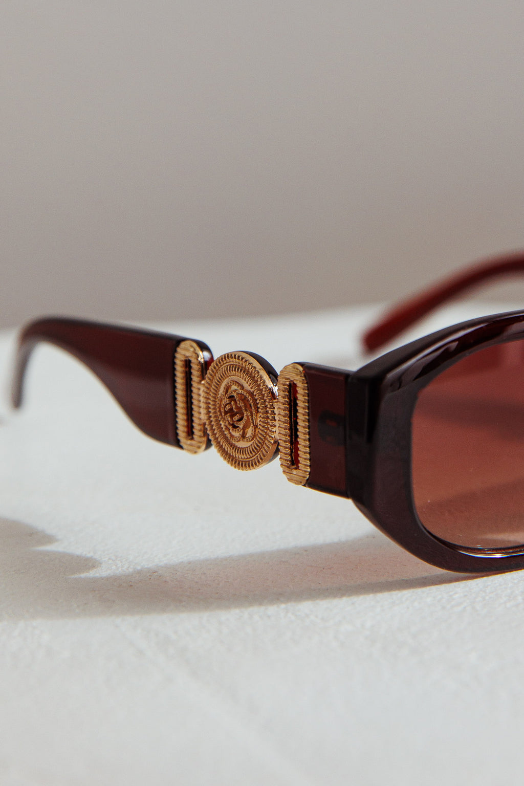 Heartfelt Square Sunglasses Brown by Selfie Leslie Australia