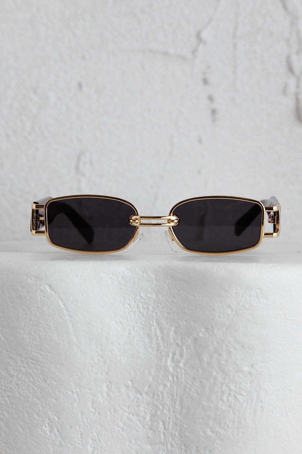 Meredith Gold Frame Sunglasses Black by Selfie Leslie Australia
