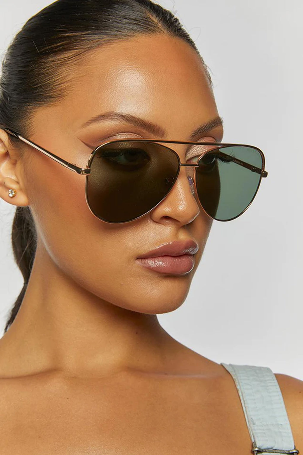 Peta And Jain Franki Sunglasses Gold by Selfie Leslie Australia