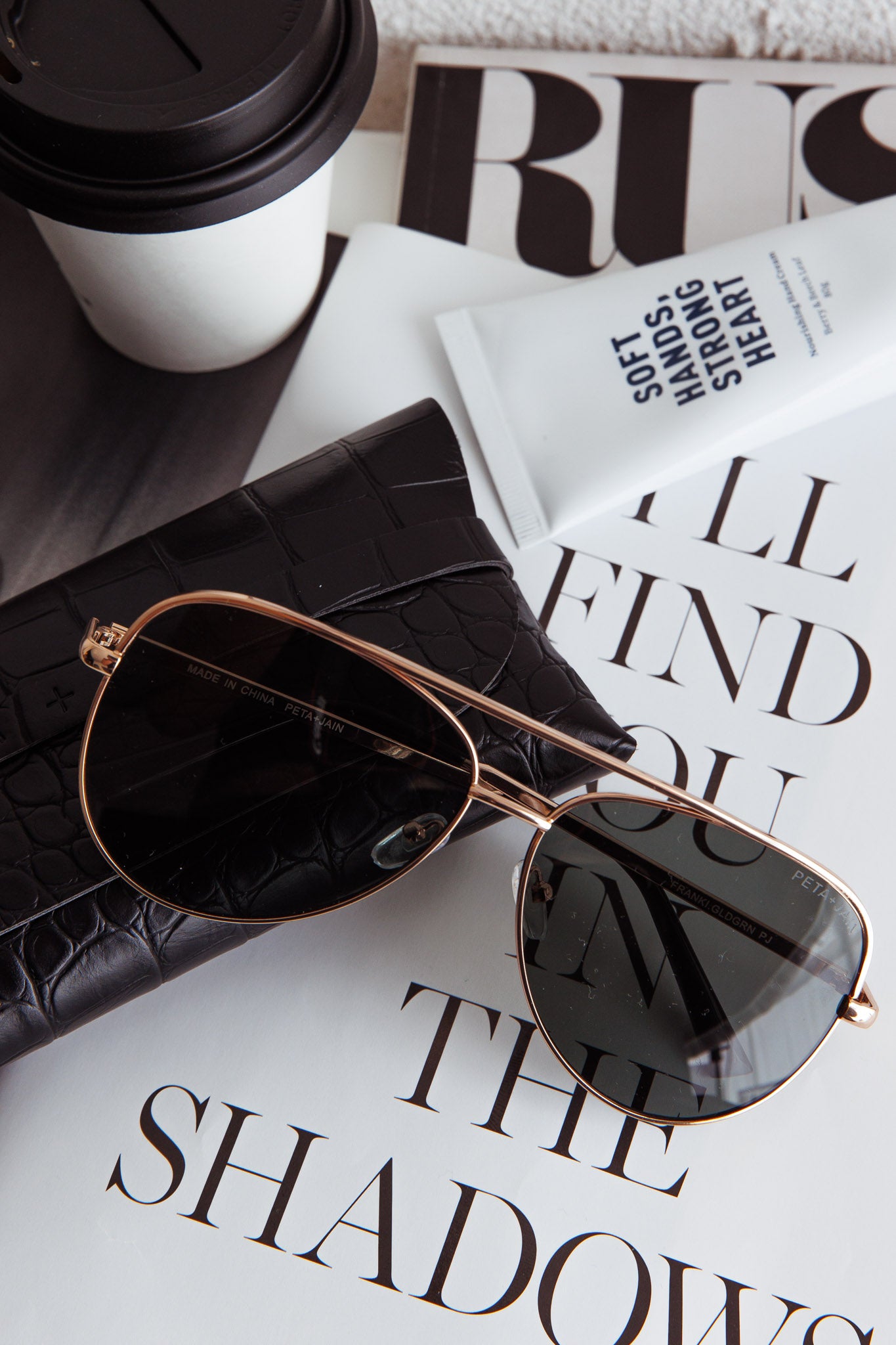 Peta And Jain Franki Sunglasses Gold by Selfie Leslie Australia