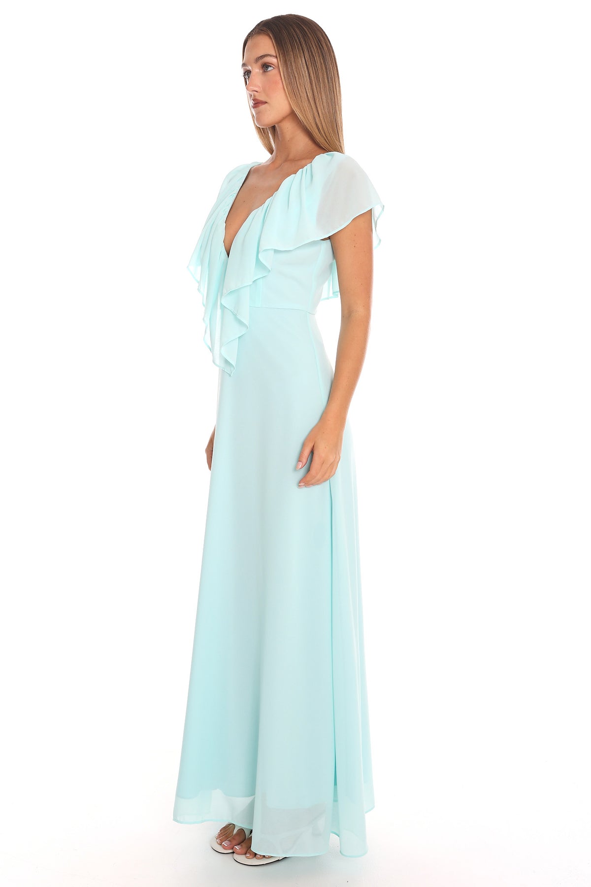 Petris Ruffle Maxi Dress Mint