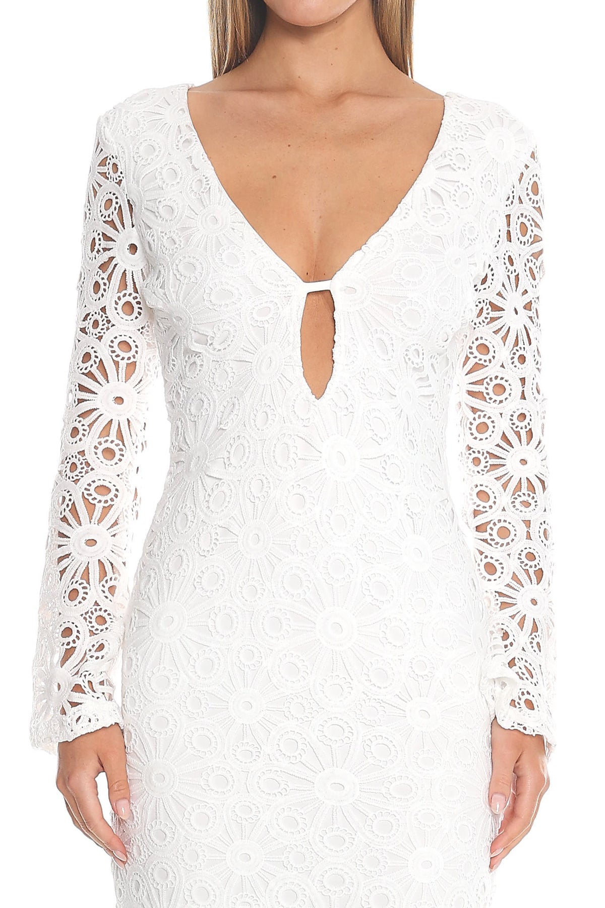 Vesper Crochet Lace Maxi Dress White