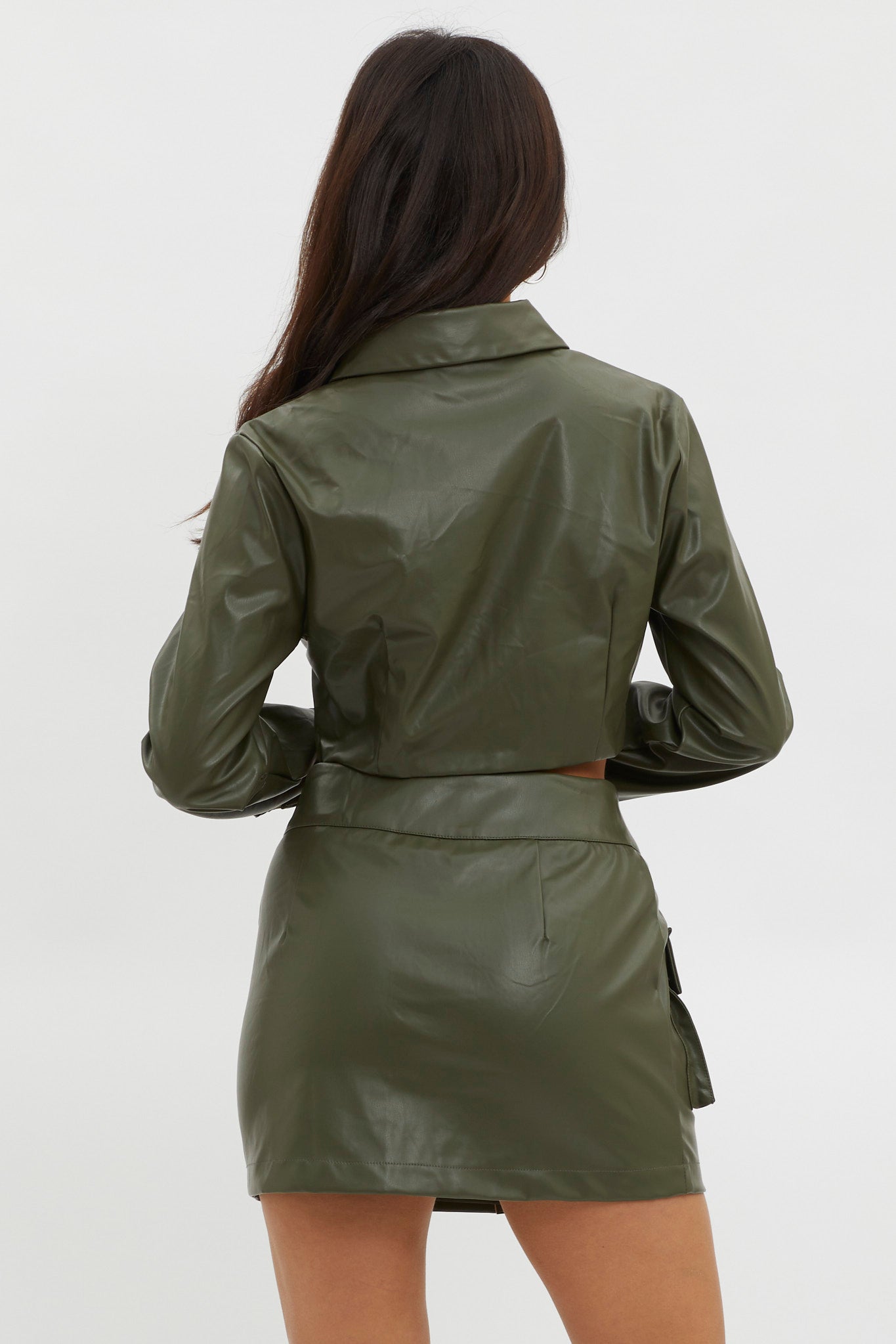 Fallen Angel Pocket Mini Skirt Olive by Selfie Leslie Australia