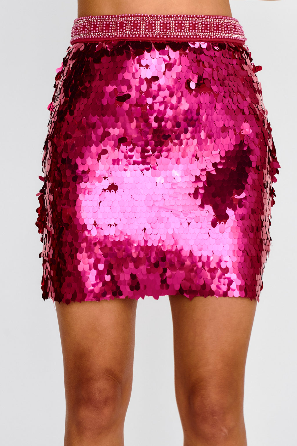 She's So LA Sequin Mini Skirt Hot Pink by Selfie Leslie Australia