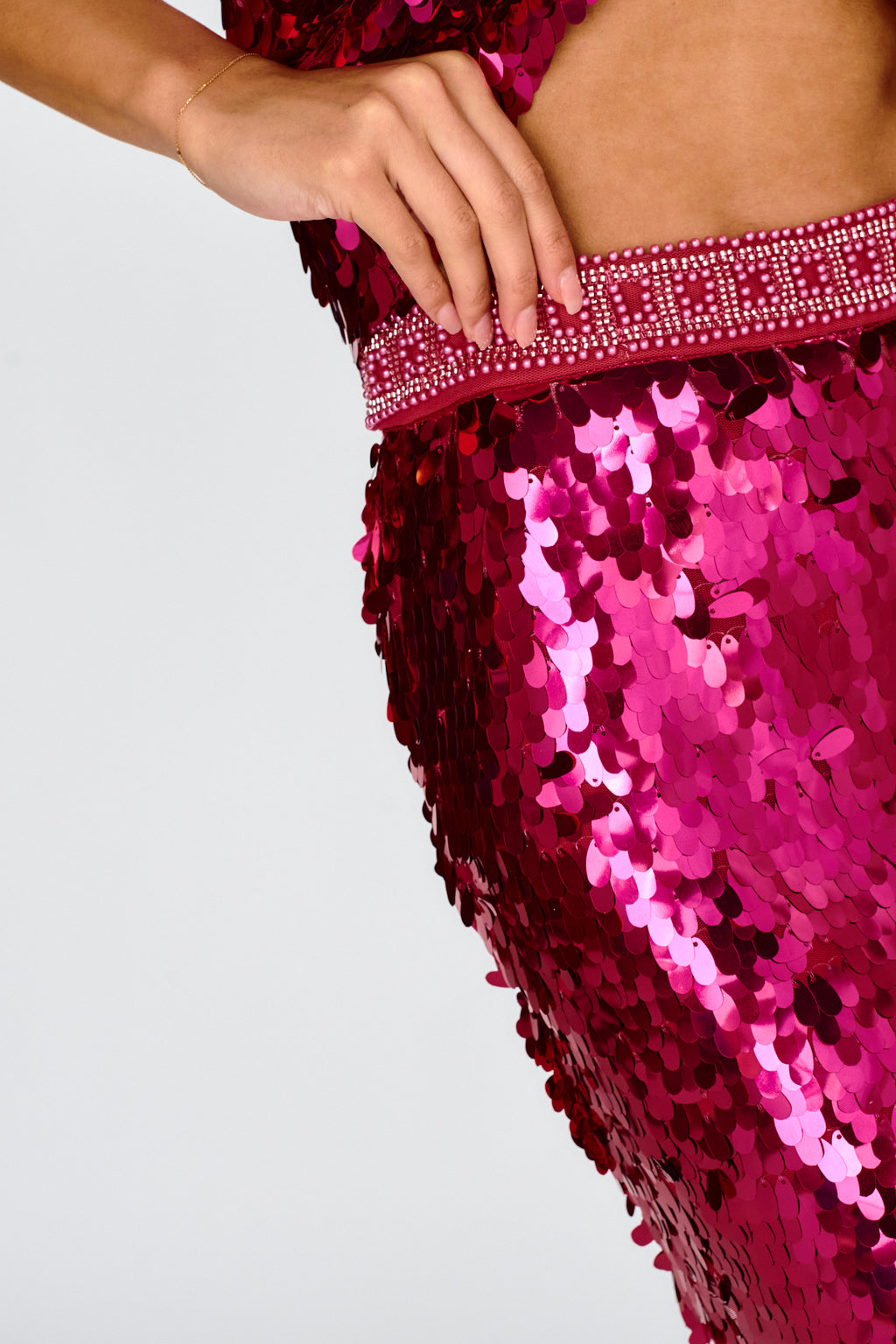 She's So LA Sequin Mini Skirt Hot Pink by Selfie Leslie Australia