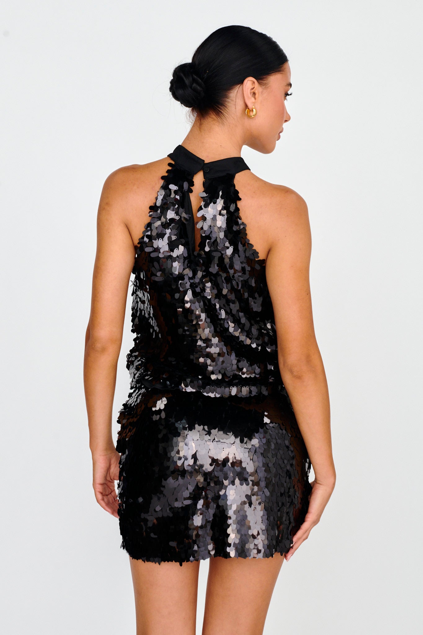 She's So LA  Sequin Top Black by Selfie Leslie Australia