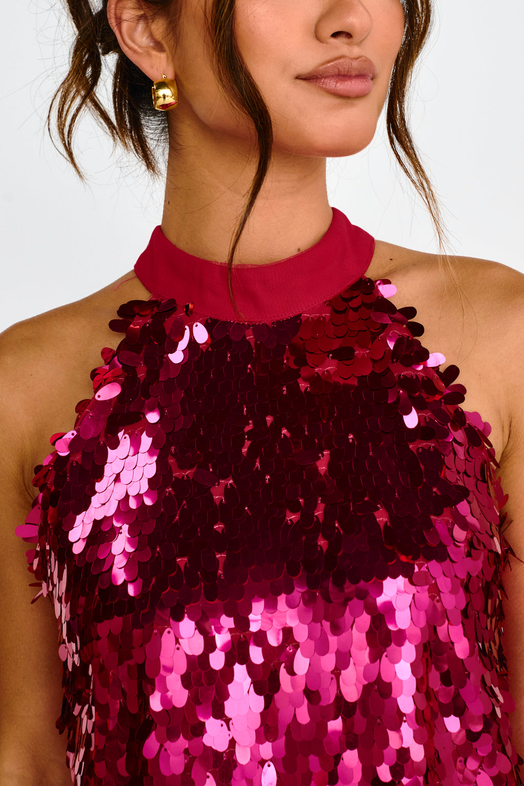 She's So LA Sequin Top Hot Pink by Selfie Leslie Australia