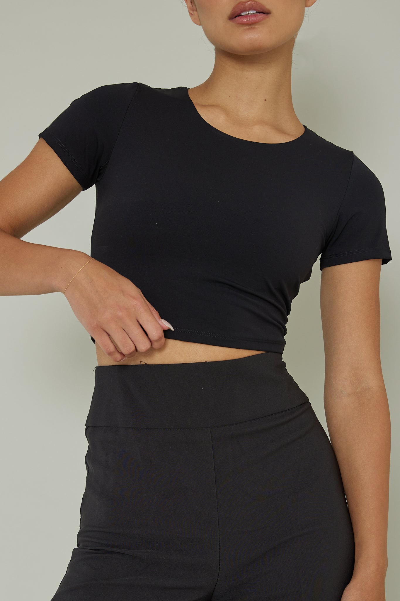 Grammercy Short Sleeve Top Black by Selfie Leslie Australia