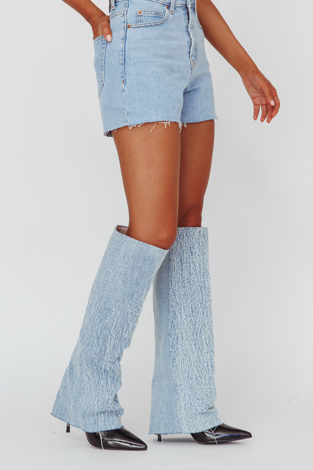AZALEA WANG Appealing-Denim Stiletto Boot by Selfie Leslie Australia
