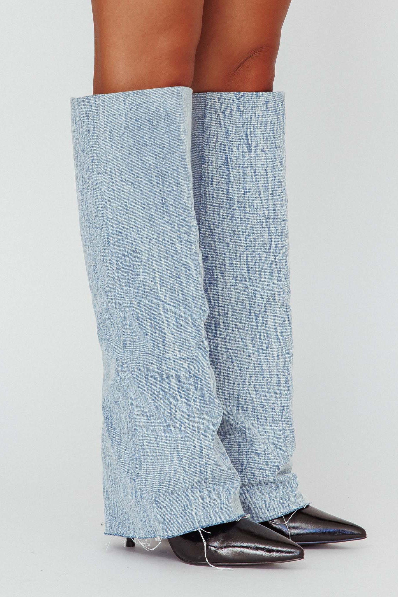 AZALEA WANG Appealing-Denim Stiletto Boot by Selfie Leslie Australia