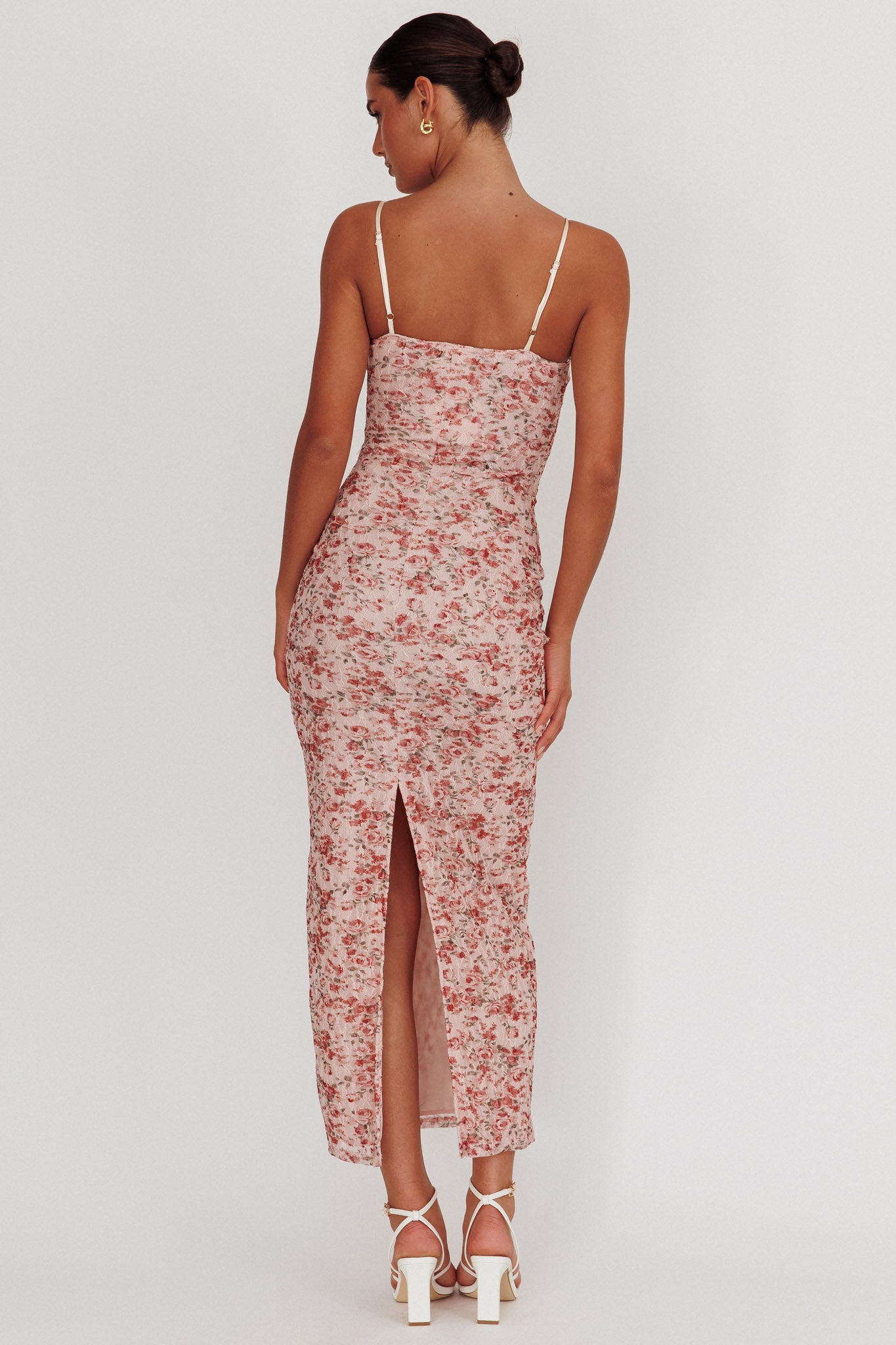 I'm Blushing Floral Lace Maxi Dress Rose by Selfie Leslie Australia