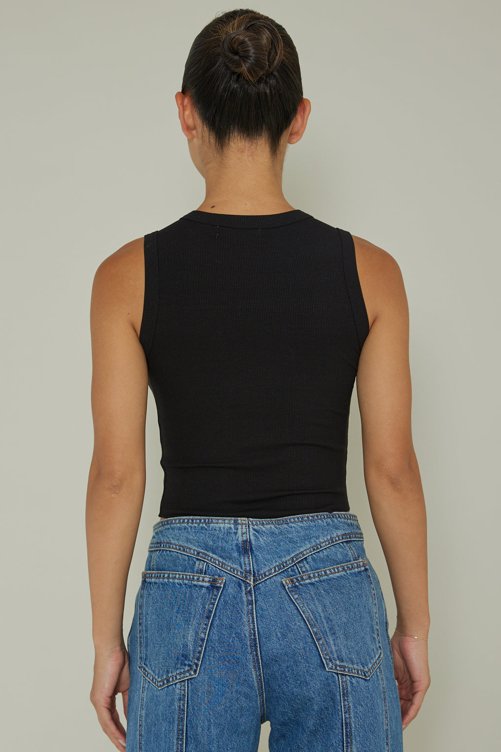 Mayra Crew Neck Crop Top Black by Selfie Leslie Australia