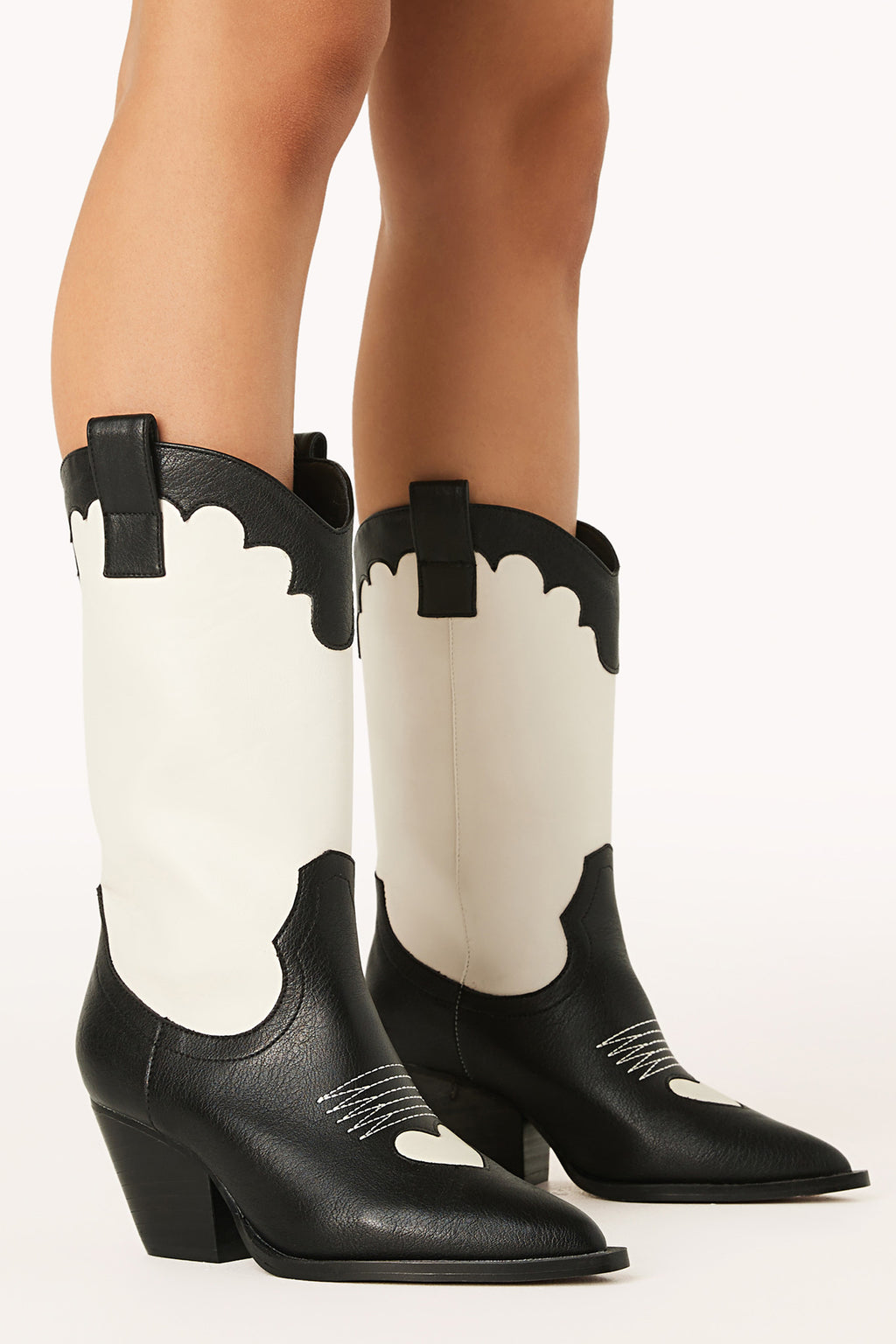 BiLLiNi Adaline Western Boots Black/Ivory by Selfie Leslie Australia