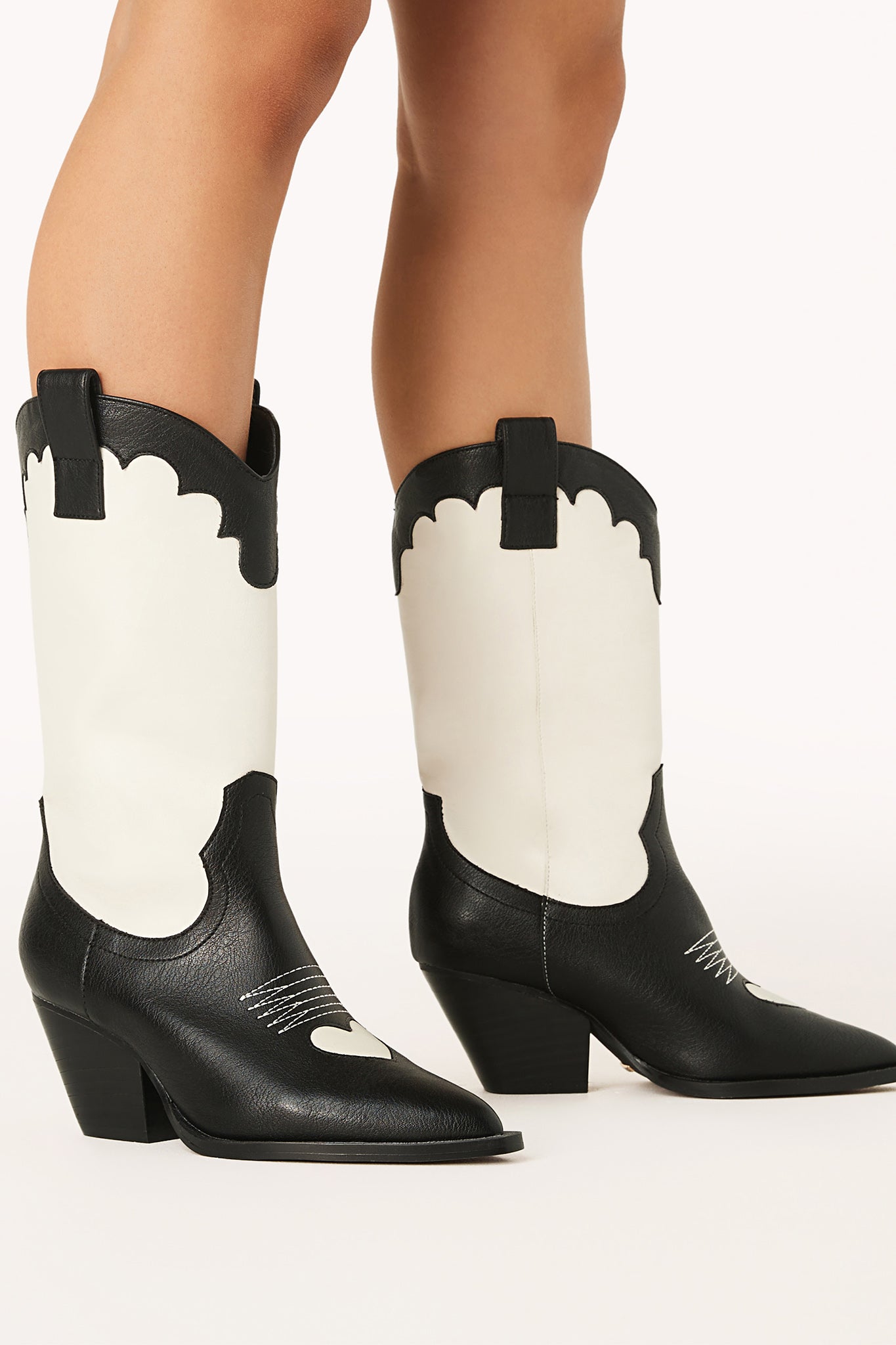 BiLLiNi Adaline Western Boots Black/Ivory by Selfie Leslie Australia