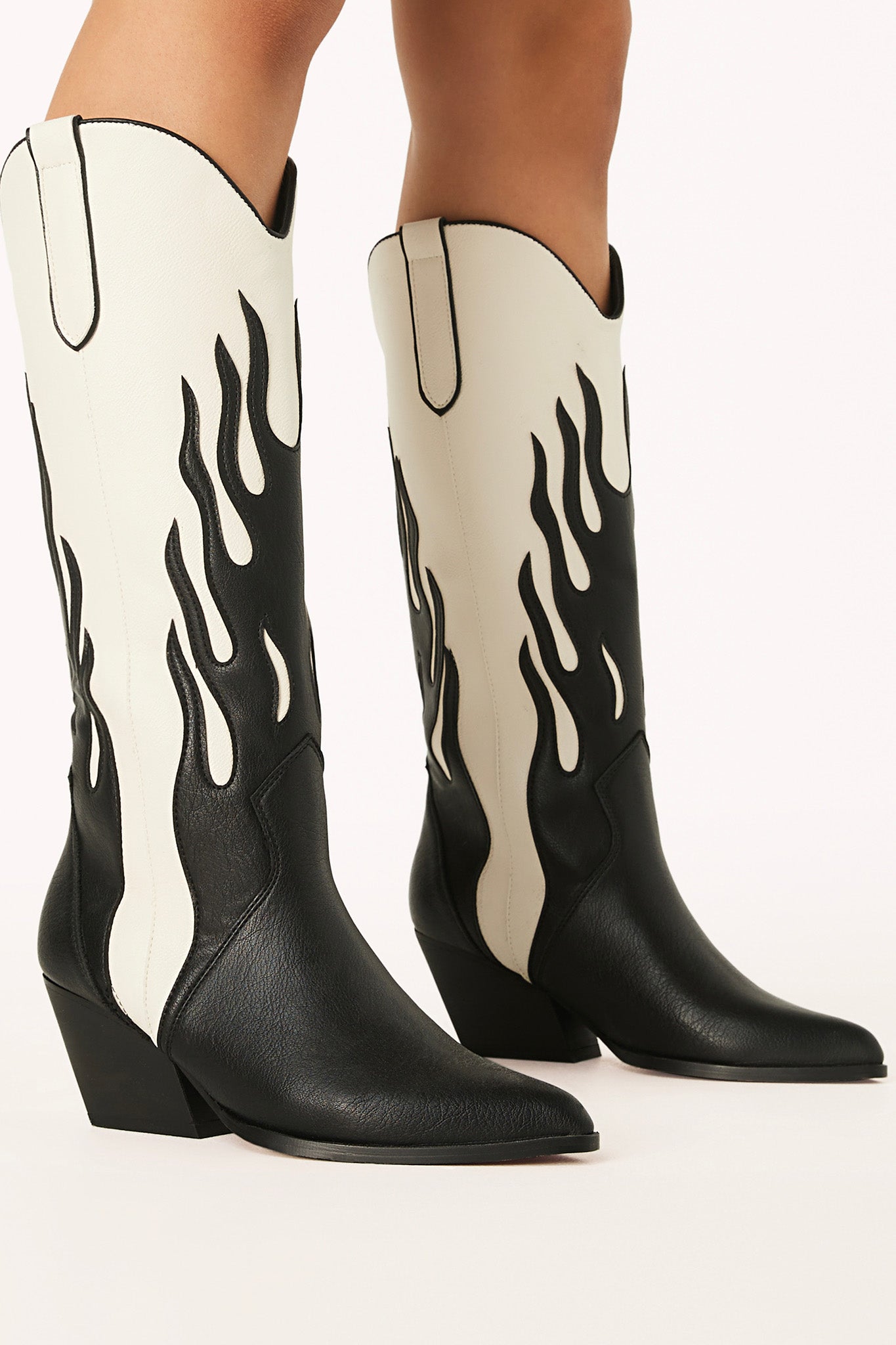 BiLLiNi Zarina Western Boots Black/Ivory by Selfie Leslie Australia