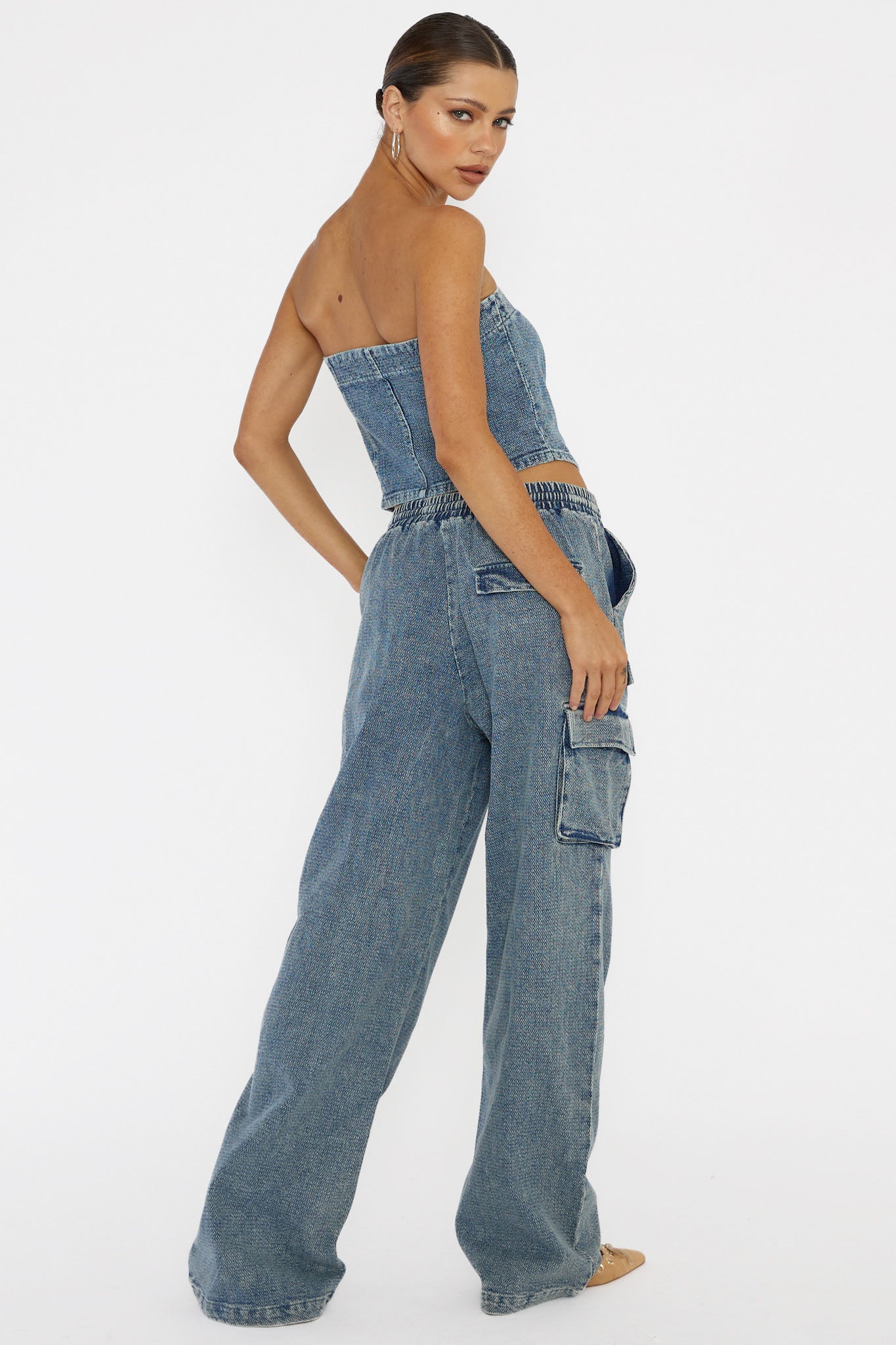 Out Of Touch Cargo Pants Indigo by Selfie Leslie Australia