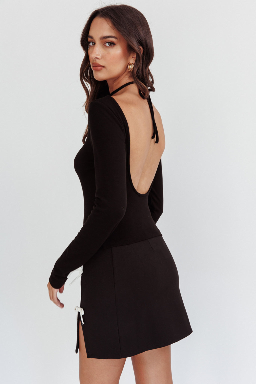 Higher Power Low Back Top Black by Selfie Leslie Australia