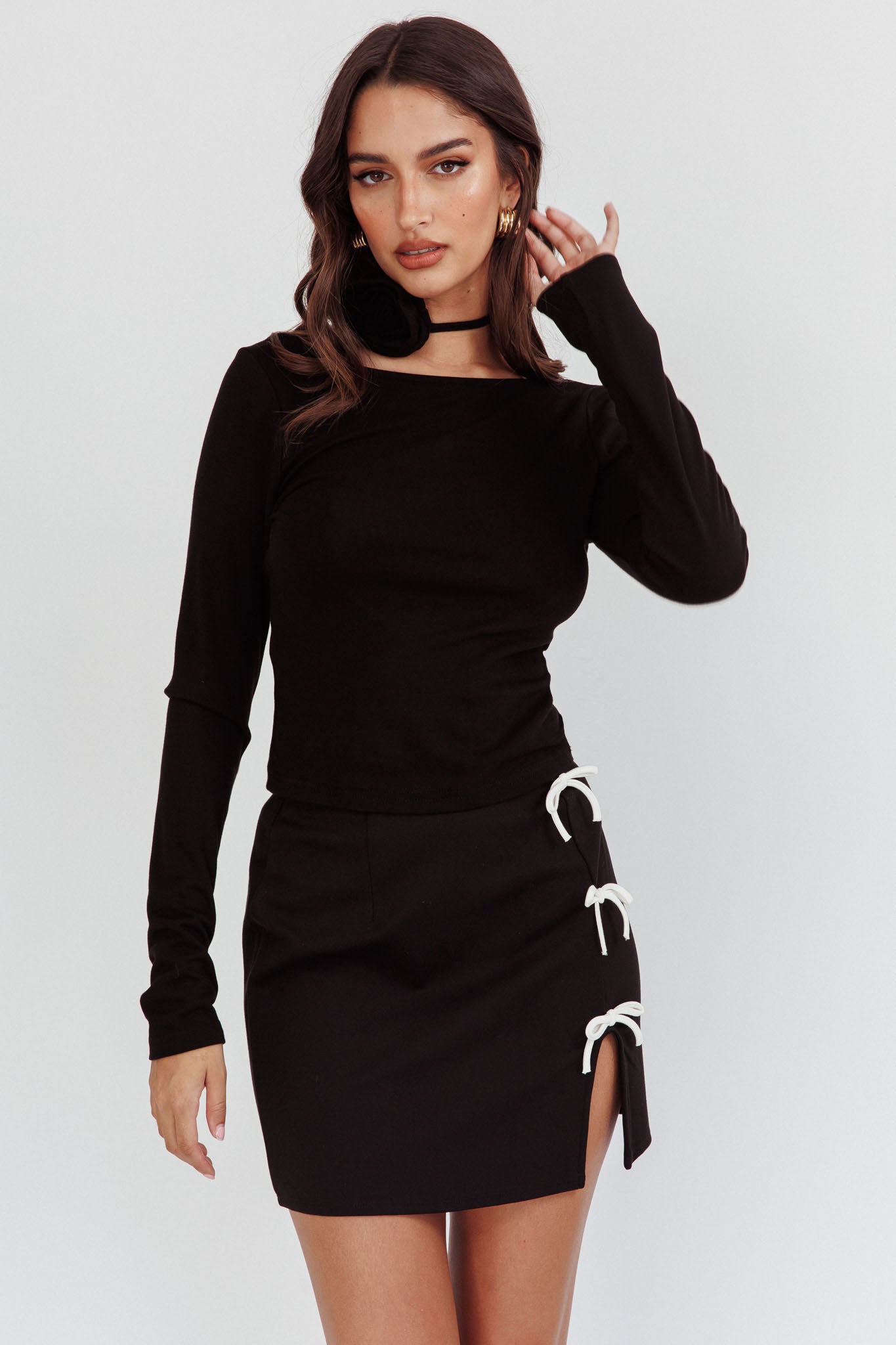 Higher Power Low Back Top Black by Selfie Leslie Australia