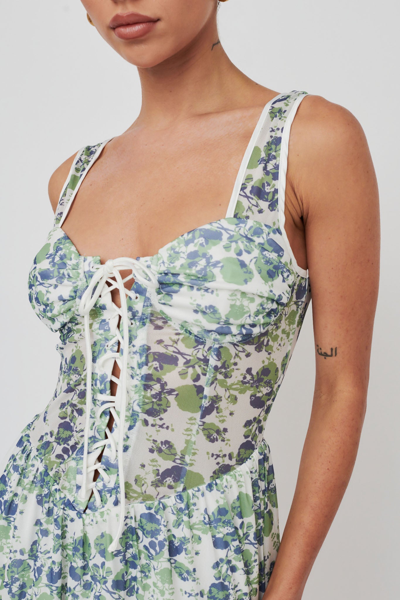 Sweet Nostalgia Laced Bodice Mini Dress Off-White by Selfie Leslie Australia
