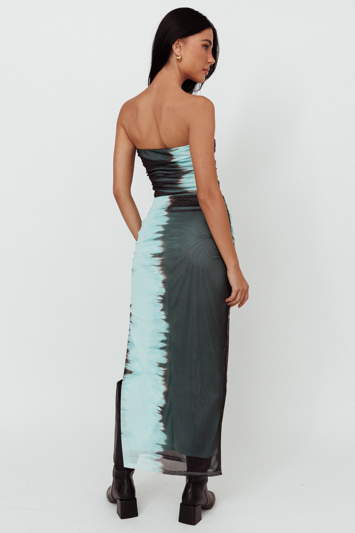 Jolyn Mesh Midi Skirt Charcoal by Selfie Leslie Australia