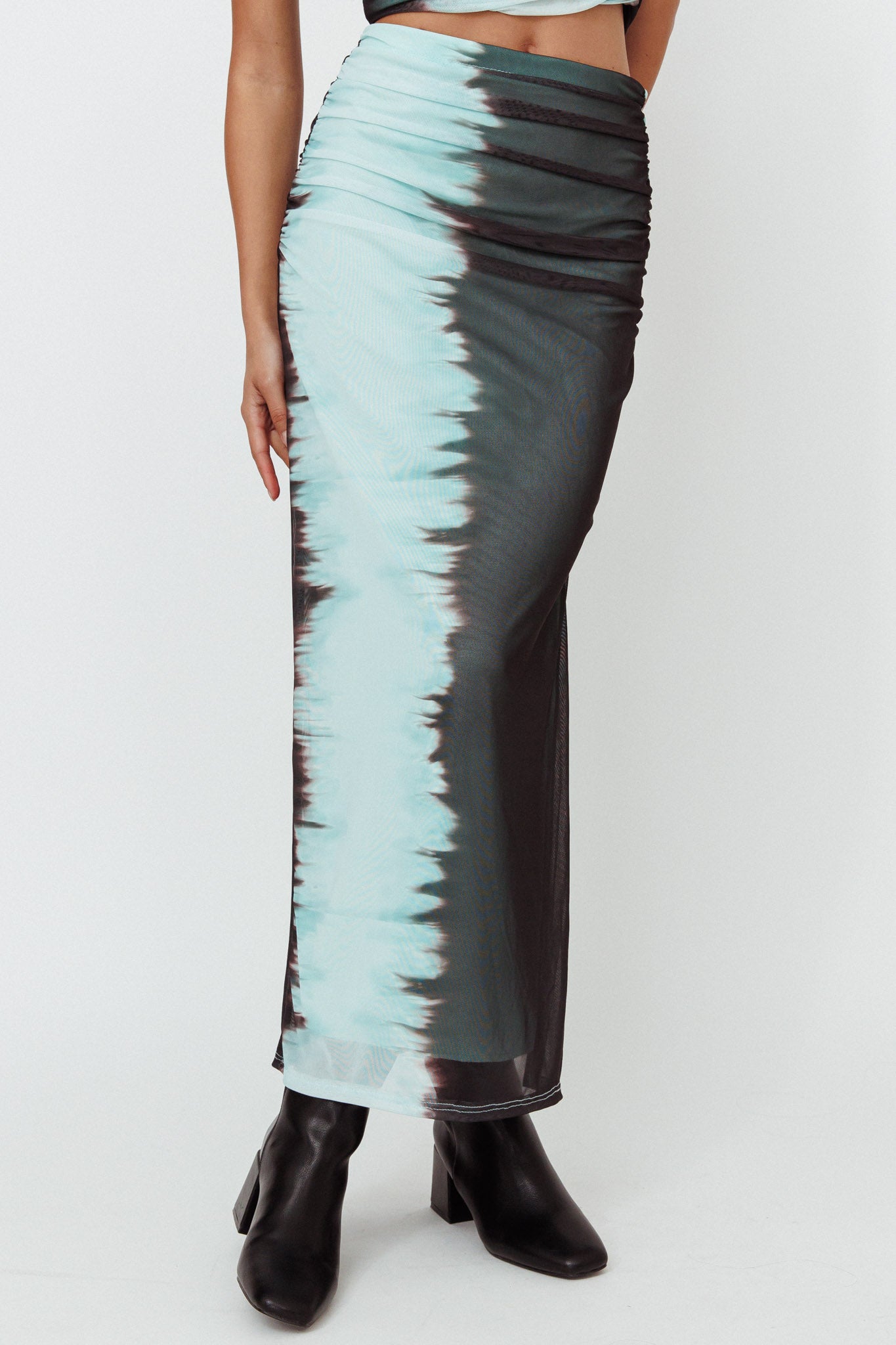 Jolyn Mesh Midi Skirt Charcoal by Selfie Leslie Australia