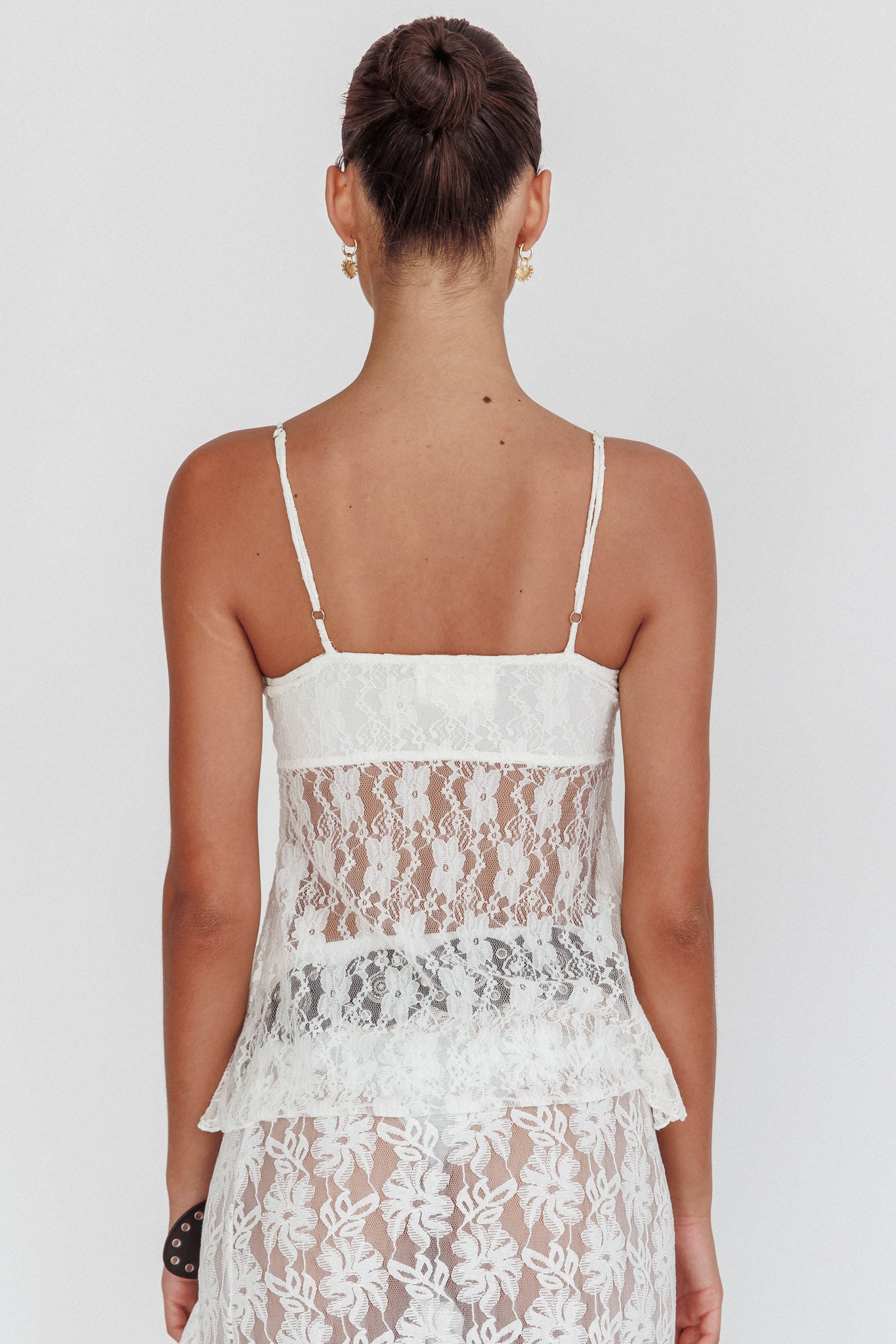 If You Insist Lace Camisole Top Ivory by Selfie Leslie Australia