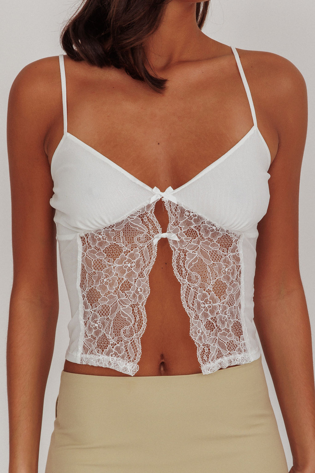 Erna Lace Babydoll Top White by Selfie Leslie Australia
