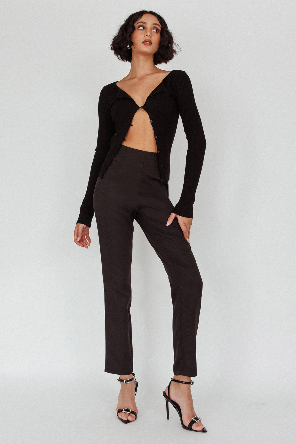 Moonlight Tango High Waist Pants Black by Selfie Leslie Australia