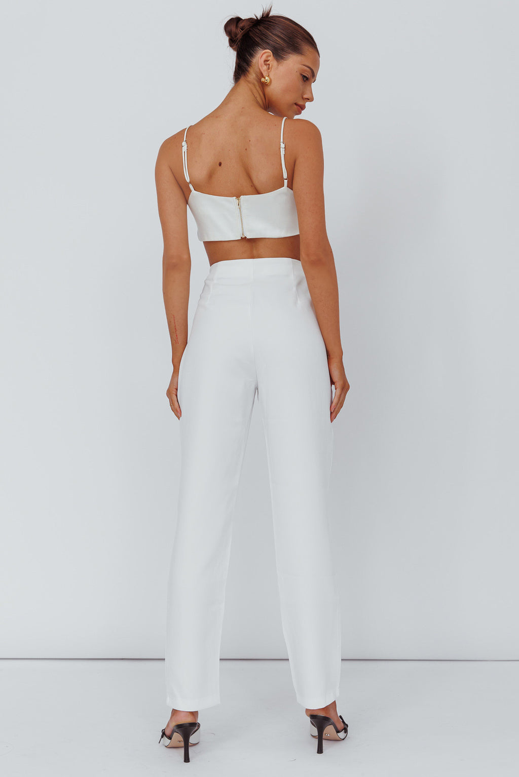 Moonlight Tango High Waist Pants White by Selfie Leslie Australia