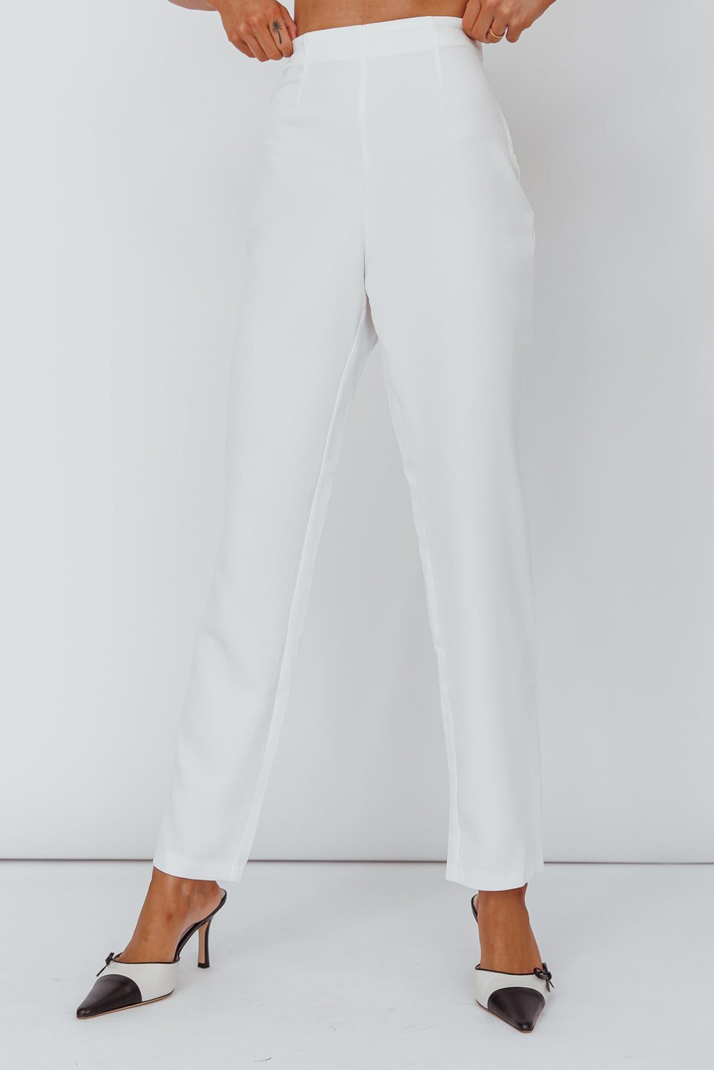 Moonlight Tango High Waist Pants White by Selfie Leslie Australia