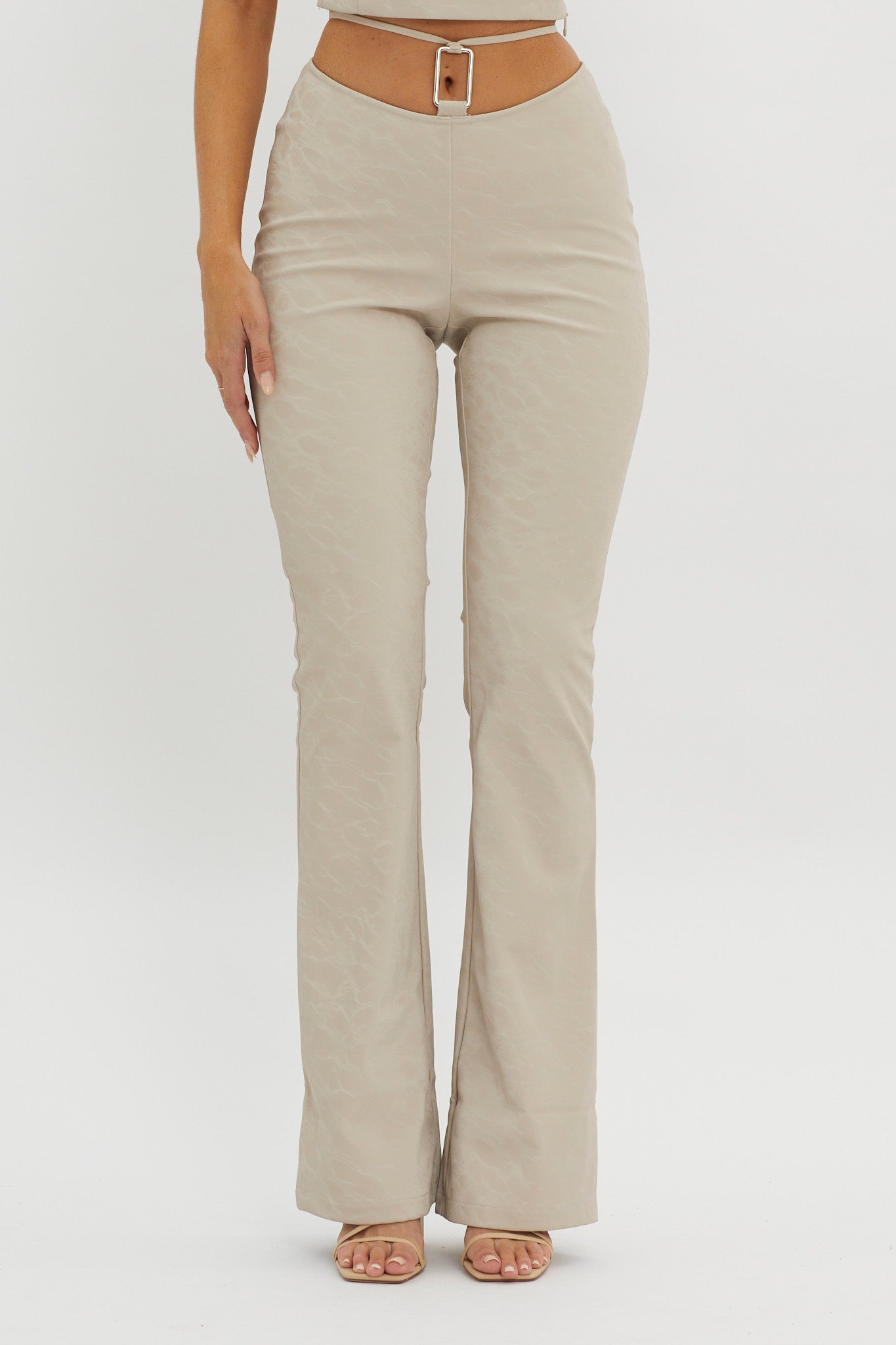 She's A Gemini Faux Leather Pants Dove by Selfie Leslie Australia