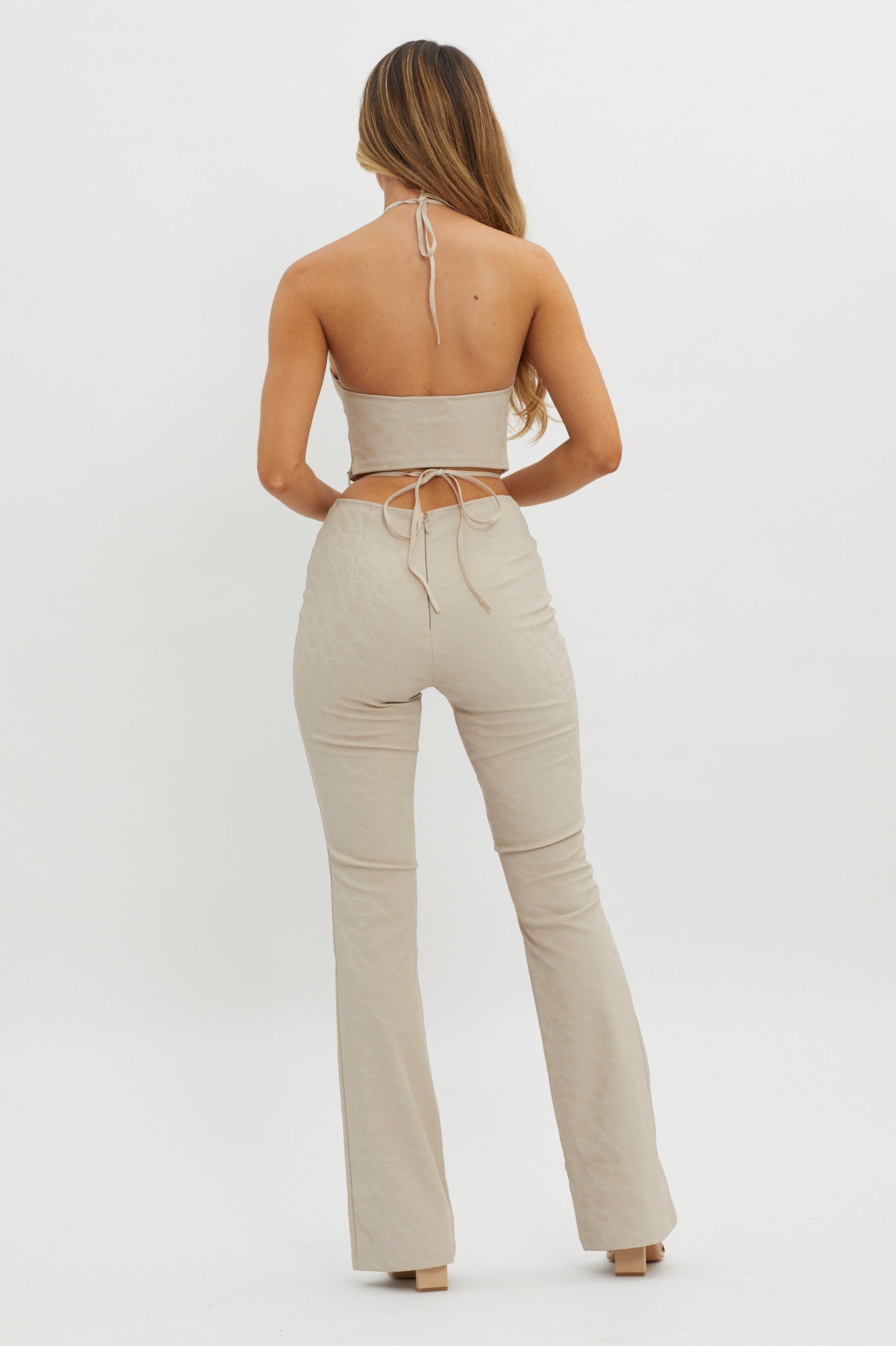 She's A Gemini Faux Leather Pants Dove by Selfie Leslie Australia