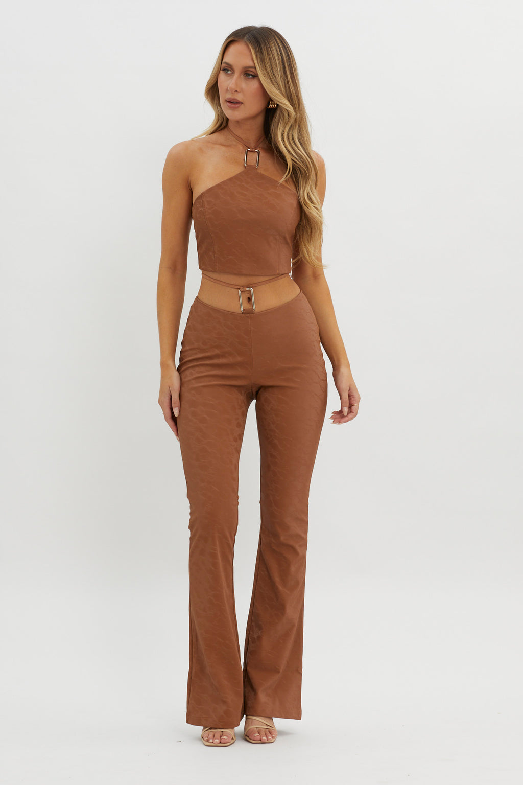 She's A Gemini Faux Leather Pants Mud by Selfie Leslie Australia