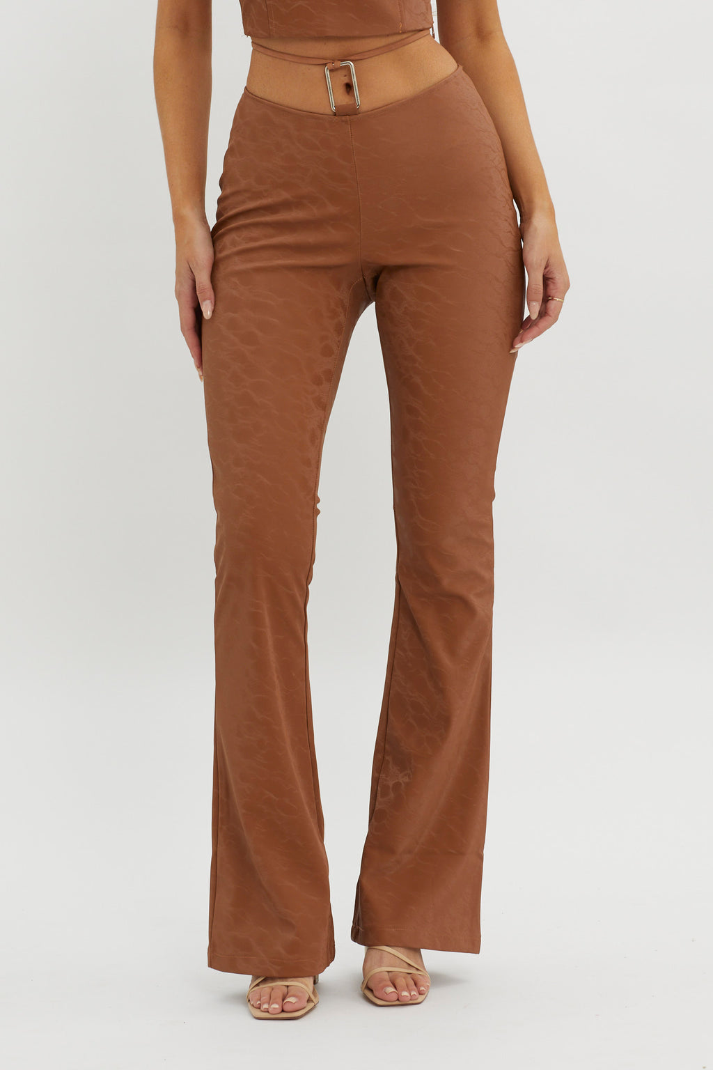 She's A Gemini Faux Leather Pants Mud by Selfie Leslie Australia