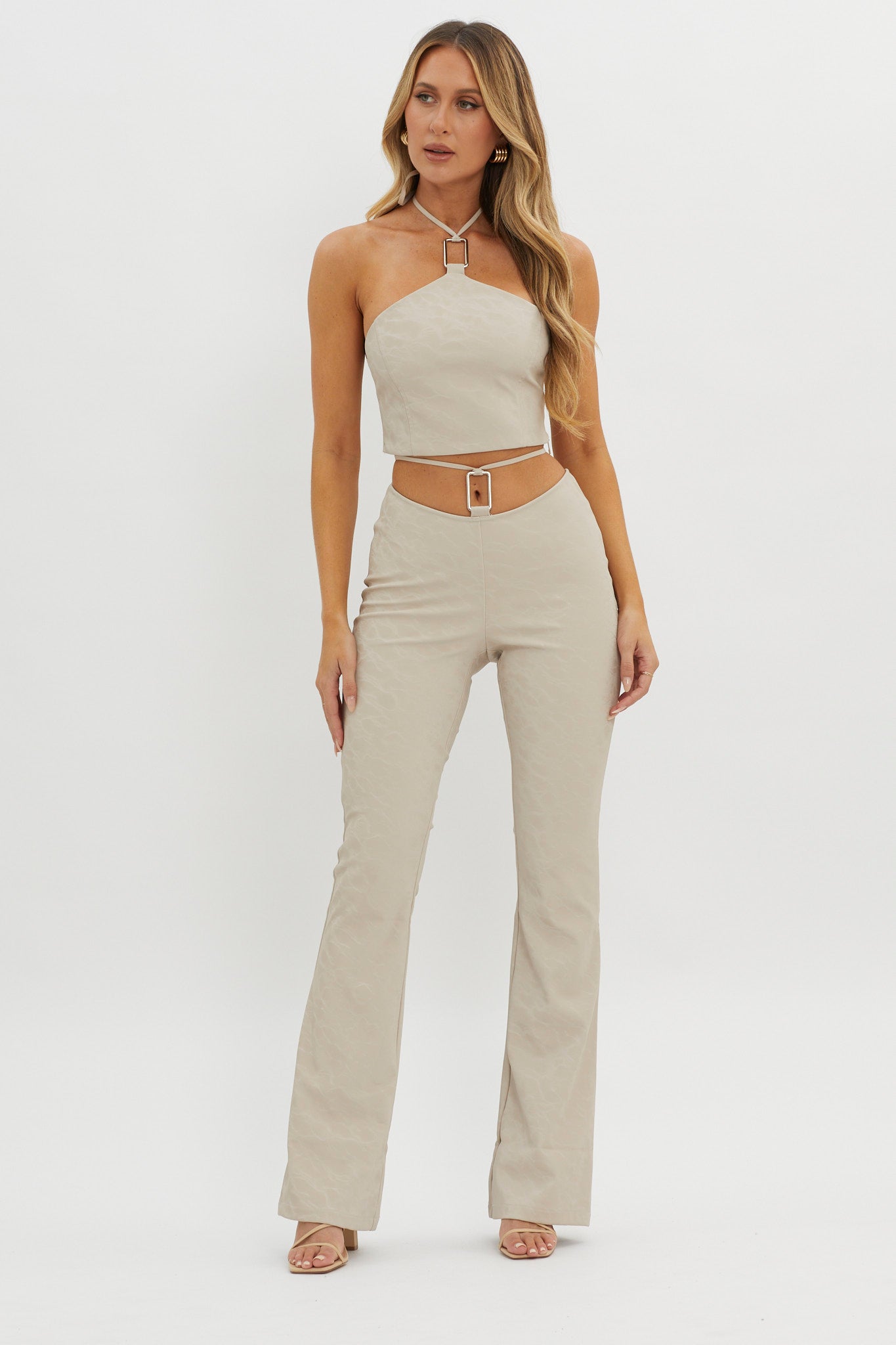 She's A Gemini Halter Crop Top Dove by Selfie Leslie Australia