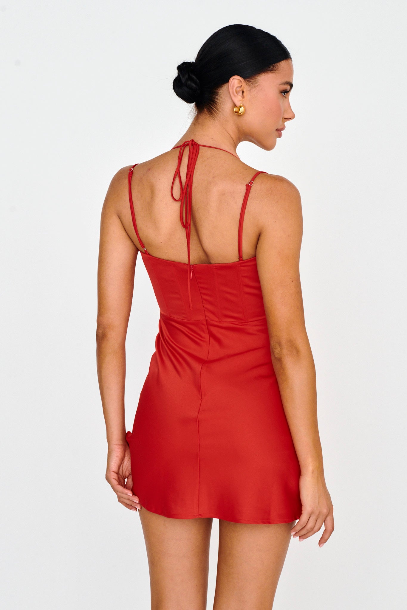 Wishing On A Star Bustier Mini Dress Red by Selfie Leslie Australia