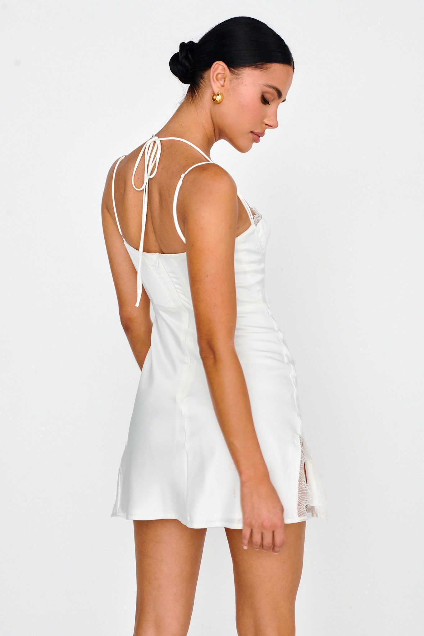 Wishing On A Star Bustier Mini Dress White by Selfie Leslie Australia