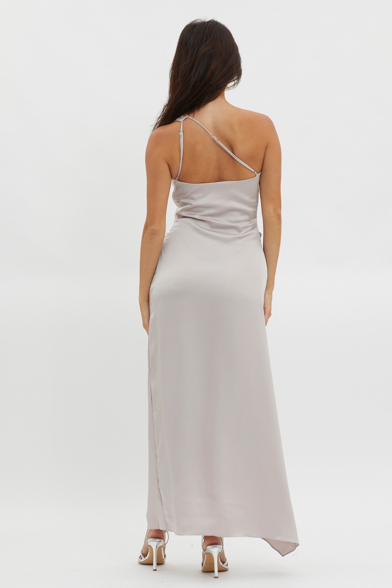 Salut One-Shoulder Midi Dress Prosecco by Selfie Leslie Australia