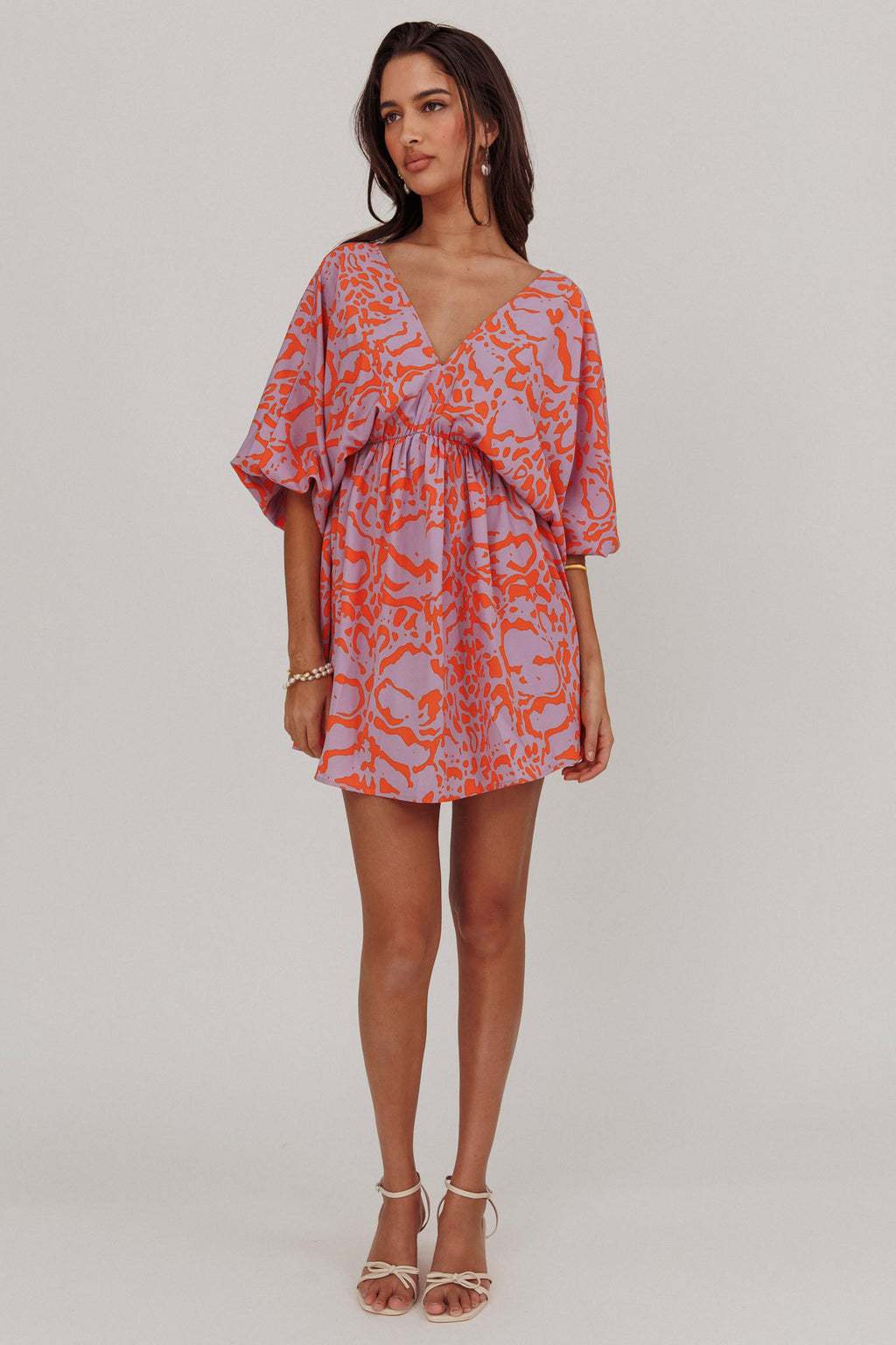 Sugar Coat Print Puff Sleeves Mini Dress Lavender by Selfie Leslie Australia