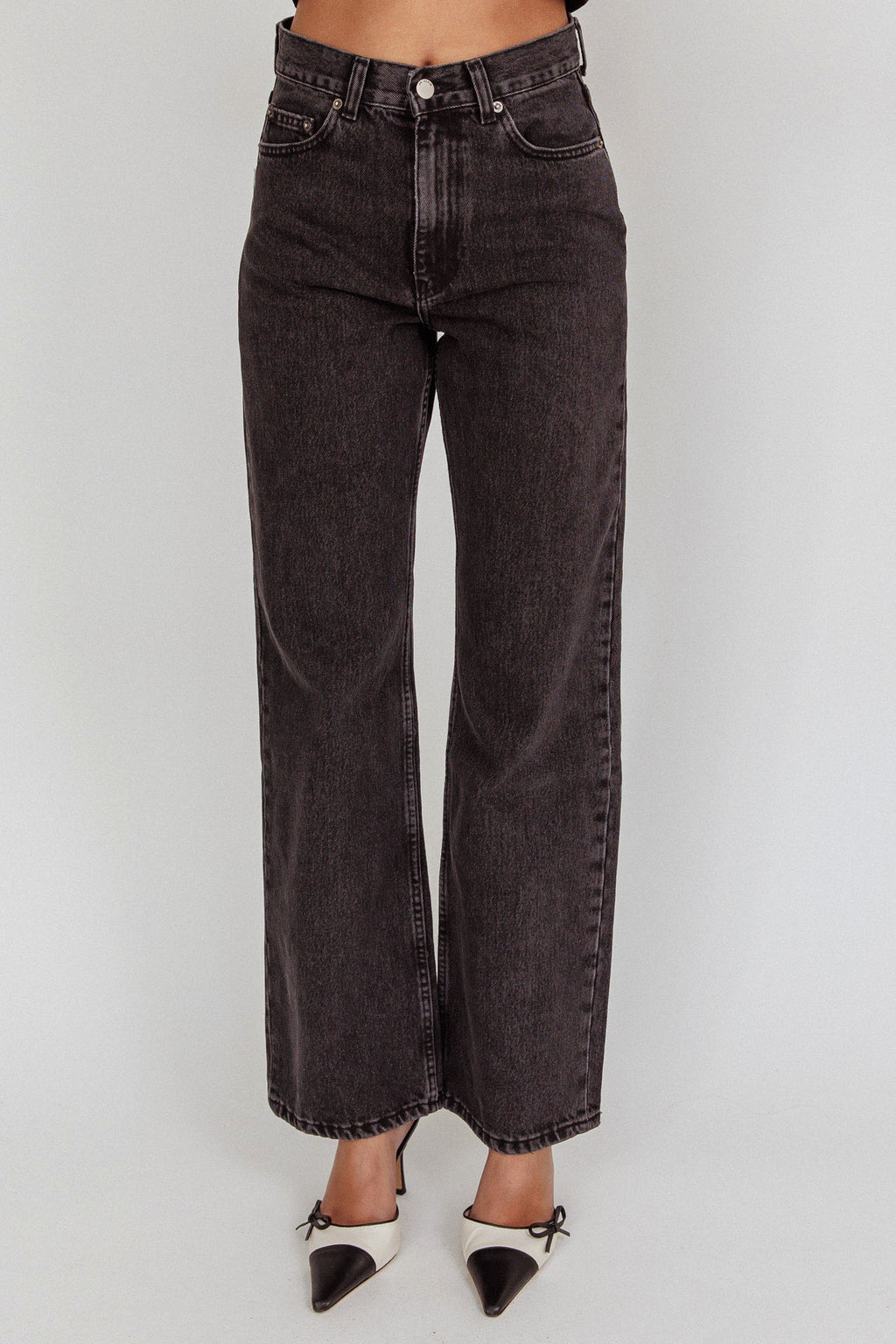 DR DENIM Echo Straight Jeans Retro Black by Selfie Leslie Australia