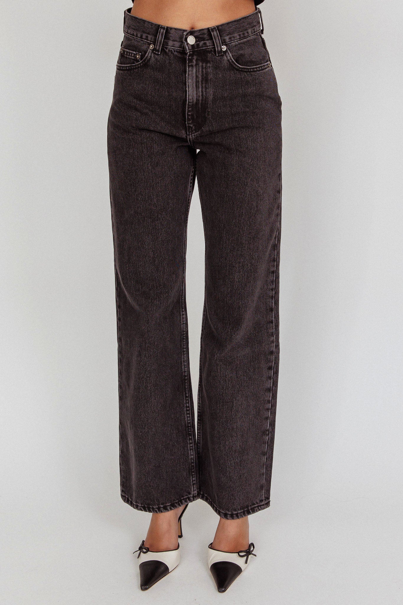 DR DENIM Echo Straight Jeans Retro Black by Selfie Leslie Australia