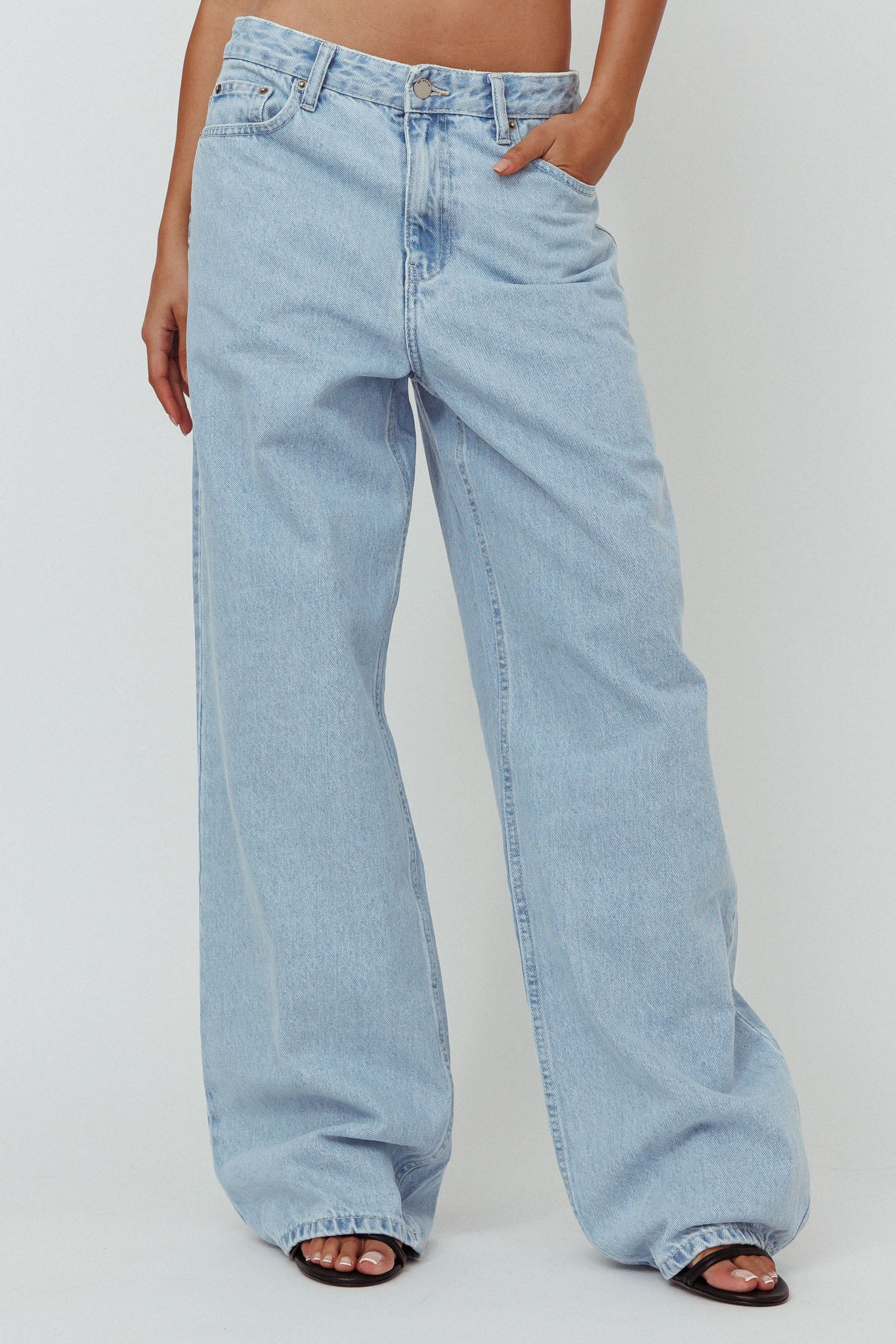 Dr Denim Donna Baggy Jeans Pebble Superlight Retro by Selfie Leslie Australia