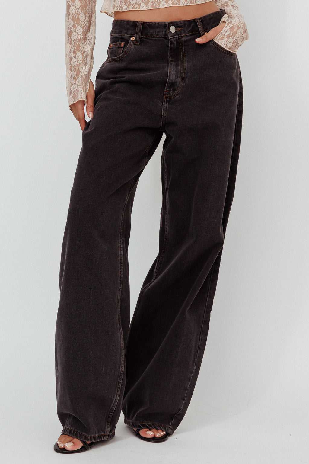 Dr Denim Donna Baggy Jeans Dust Washed Black by Selfie Leslie Australia