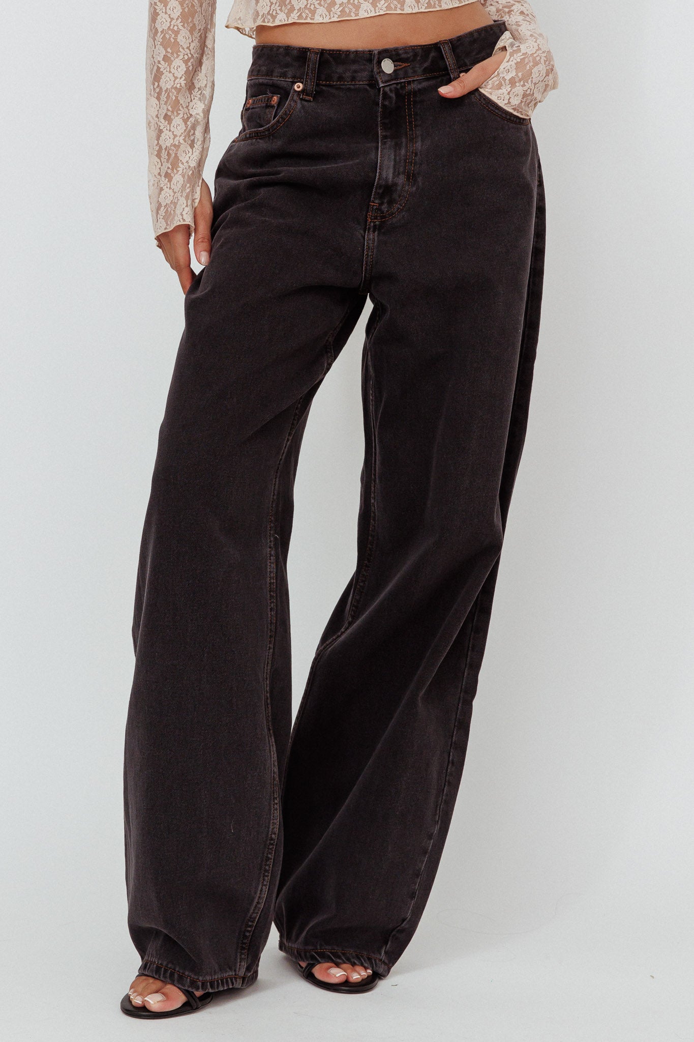 Dr Denim Donna Baggy Jeans Dust Washed Black by Selfie Leslie Australia