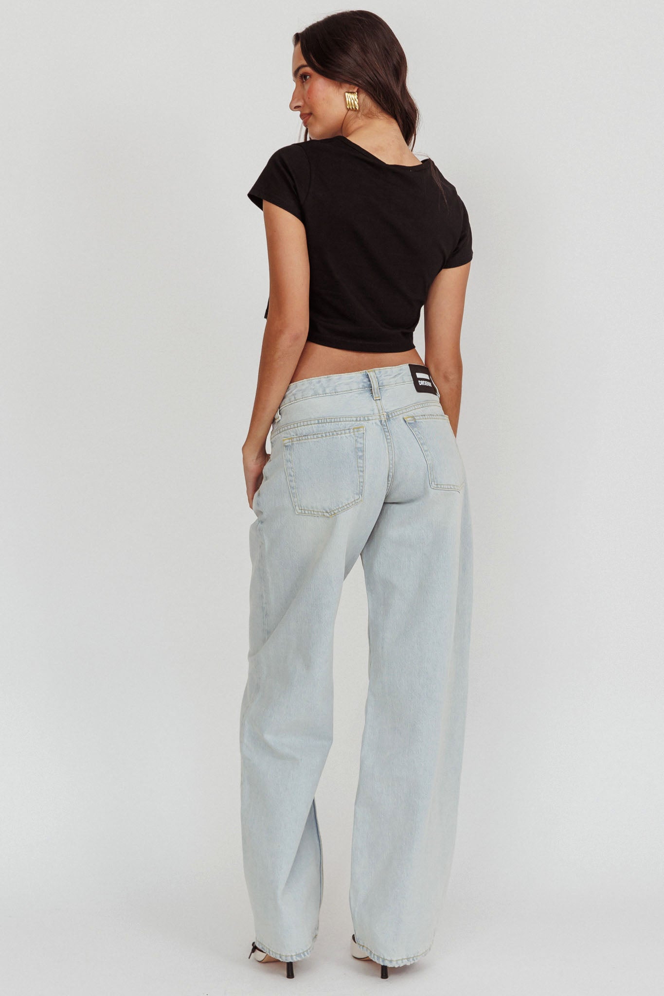 DR DENIM Hill Low Jeans Canyon Pale Worn by Selfie Leslie Australia