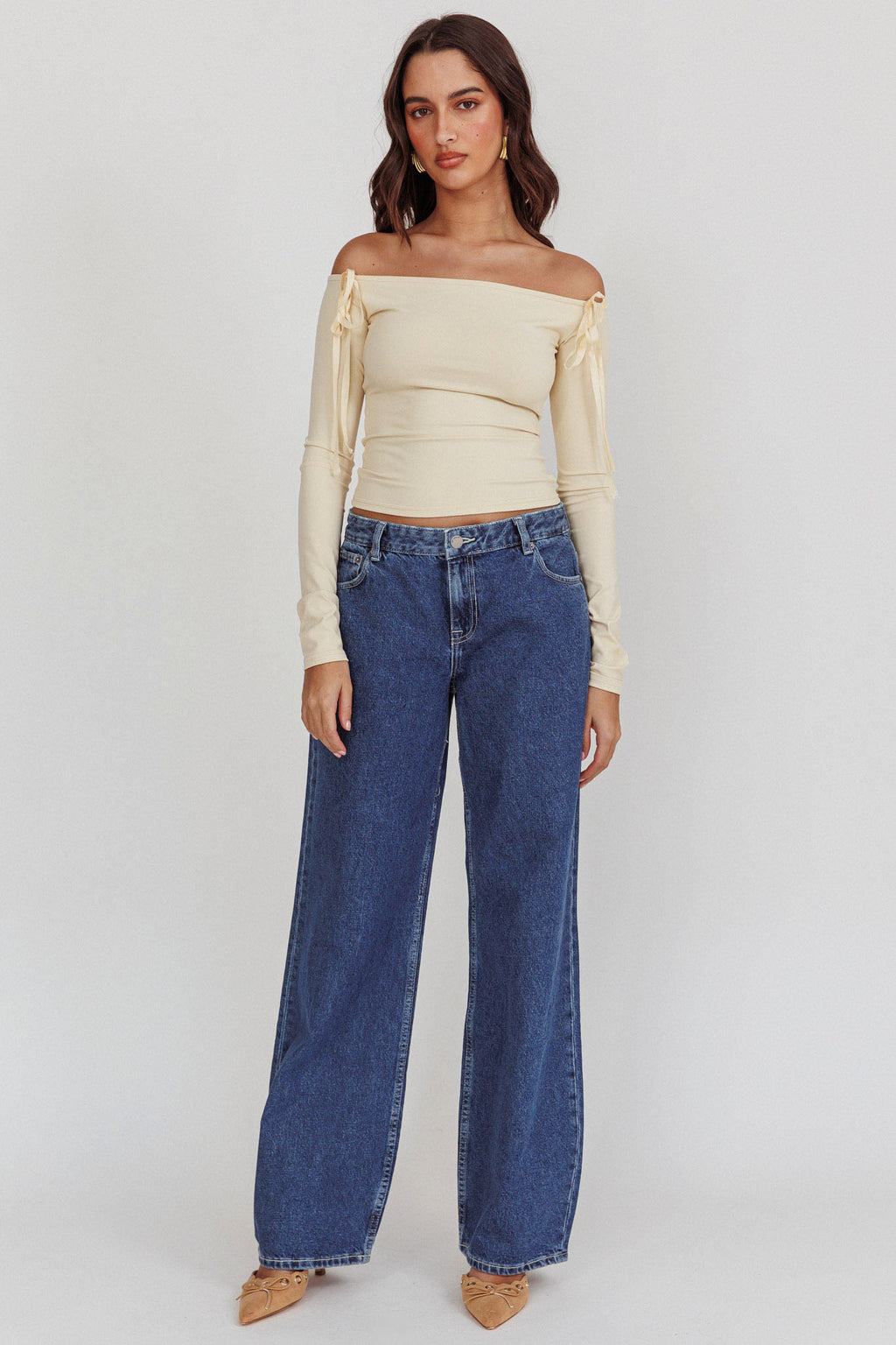 DR DENIM Hill Low Jeans Pebble Mid Stone by Selfie Leslie Australia