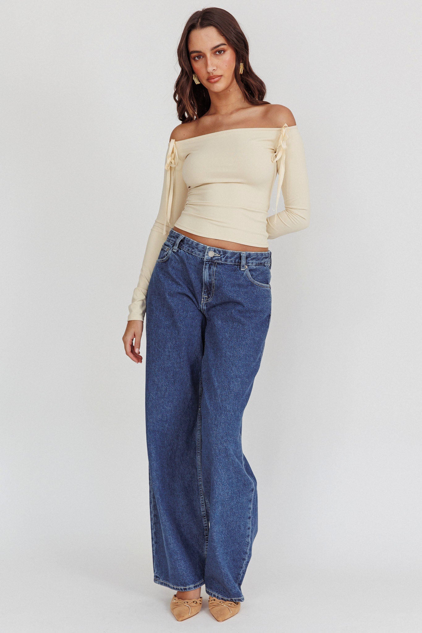 DR DENIM Hill Low Jeans Pebble Mid Stone by Selfie Leslie Australia