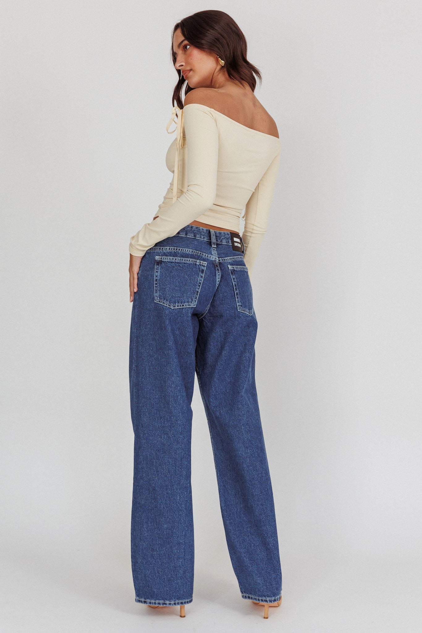DR DENIM Hill Low Jeans Pebble Mid Stone by Selfie Leslie Australia