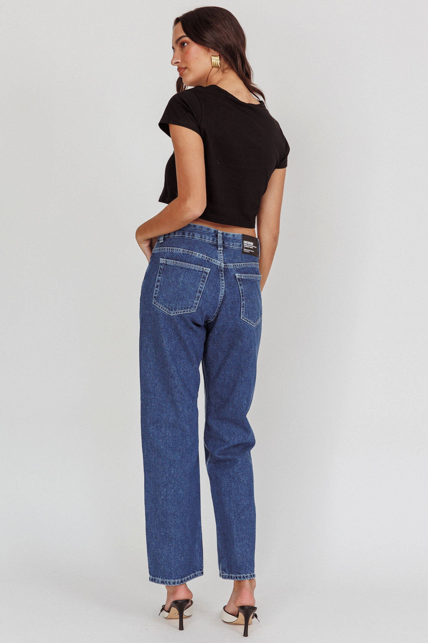 DR DENIM Arch Straight Jeans Pebble Mid Stone by Selfie Leslie Australia